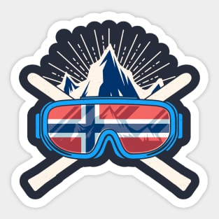 Norway Ski Skiing Norwegian Norge Sticker